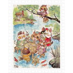 Puzzle din plastic Pintoo - Pao Mian: The Leisure Life of the Cats, 300 piese (H2112), Pintoo