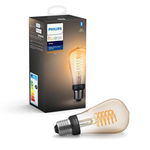 Bec LED PHILIPS HUE, E27, 7W, 550 lm, Wi-Fi, lumina variabila, compatibil Alexa, Google Assistant