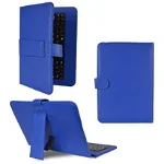 Husa tableta model X cu tastatura MRG L-404, MicroUSB, 10 inch, Albastru, MRG
