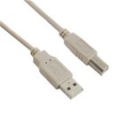 Cablu USB 2.0, tip A-B, pentru imprimanta, 3m, gri, 4World