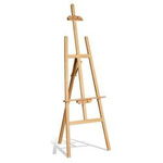 Sevalet pictura, din lemn de pin, inaltime reglabila maxim 150 cm, culoare alba, CRDSEV2, Criando