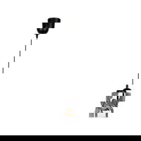 Lustră neagră cu abajur din sticlă ø 10 cm Felis – Candellux Lighting, Candellux Lighting