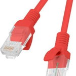 Cablu ecranat FTP, Lanberg 42802, cat 6, mufat 2xRJ45, lungime 30m, AWG 26, 250 MHz, de legatura retea, ethernet, rosu, Lanberg