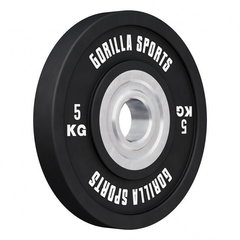 Discuri de cauciuc Bumper Plates Olympia PRO 5 - 25 kg, Gorilla Sports