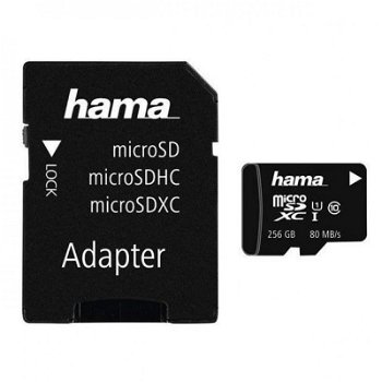 Card microSDXC Hama, capacitate 256 GB, clasa viteza 10 UHS, adaptor inclus, Hama