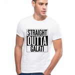 Tricou alb barbati - Straight Outta Galati, THEICONIC
