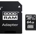 Card memorie Micro SDXC 64GB Class 10 UHS-I + Adaptor, GOODRAM