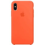 Husa de protectie Apple pentru iPhone X, Silicon, Spicy Orange