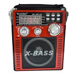 Radio MP3 portabil Waxiba XB-1051 UR, 3 benzi, Rosu