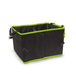 Geanta Organizator Auto MNC Single, Fixare cu Scai, Portabil cu Maner, Pliabil, Negru cu Verde , 