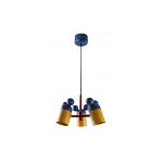 Lampa tavan - Ceiling luminaire MOUSE II, 1854, max.250V, 50/60Hz, 3*E27, max.25 W, IP20, avg. 30 cm, navy/yellow, GTV 