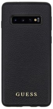 Husa Hard Samsung Galaxy S10 E Guess Negru Leather Case, Guess