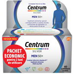 Vitamine pentru barbati Centrum Silver 50+, 60 comprimate, Gsk