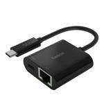 Adaptor USB-C to Ethernet + Charge 60W PD Negru, Belkin