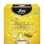 Ceai detoxifiant cu lemongrass, papadie si lemn dulce, Yogi Tea, 12 plicuri eco-bio, YOGI TEA