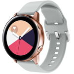 Curea iUni compatibila cu Samsung Watch Gear S2, 20 mm, Silicon Buckle, Gray