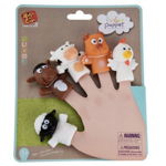 Set 5 figurine Mascote pentru degete, Finger Puppet Animale Domestice, Krista