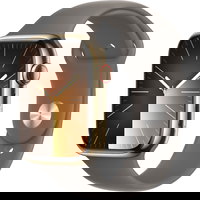 Apple Watch 9 GPS + Cellular 45mm Carcasa Otel Inoxidabil Gold cu Sport Band Clay M/L