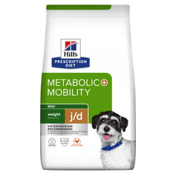 HILL'S Prescription Diet Metabolic + Mobility Mini, dietă veterinară câini, hrană uscată, metabolism (obezitate si diabet), sistem articular, 3kg, Hill's Prescription Diet