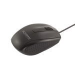 Mouse optic cu fir, USB, 3 butoane, scroll, 1000DPI, design ergonomic, negru, 