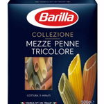Paste scurte mezze penne tricolore, 500g - Barilla, Barilla