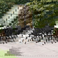 vidaXL Set mobilier de gradina 9 piese negru