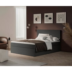 Pat Tip Boxspring, 180/200 cm, gri închis, P & B