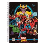 Notebook cu Sina A4 Polipropilena 4x4 Cover Marvel Comics Avengers