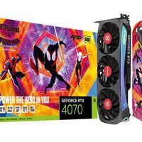 Placa video Zotac GeForce RTX 4070 AMP AIRO SPIDER-MAN™: Across the Spider-Verse Bundle 12GB GDDR6X 192-bit DLSS 3.0, ZOTAC