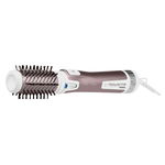 Perie rotativa Rowenta Brush Activ Compact CF9520, 1000W, 2 trepte de temperatura viteza, CoolShot, invelis ceramic, uscare si coafare simultana, 2 perii, rotire automata, ionizare, Bronz Alb