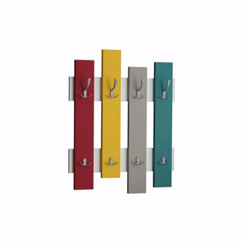 Cuier, Decortie, 8 agatatori duble, 64 x 81 x 4 cm, pal melaminat, 855DTE4014, Multicolor