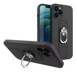 Husa Protectie Spate Star cu inel, pentru APPLE Iphone 12 Pro (Negru), Star