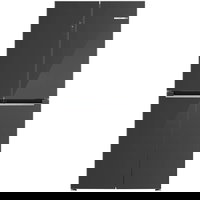 Side by side Bosch KMC85LEEA, 547 l, No Frost, Multi-Door, Clasa E, VitaFresh, MultiAirflow, SuperFreezing, Display touch control, H 189,5 cm, Sticla (Gri), BOSCH