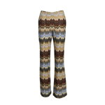 MISSONI BEACHWEAR MISSONI Multicoloured viscose lamé wide pleated trousers with chevron pattern Missoni MULTICOLOUR, MISSONI BEACHWEAR