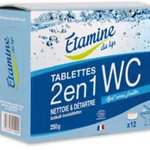 Tablete BIO 2 in 1 curatare si detartrare toaleta, fara parfum Etamine, Etamine du Lys