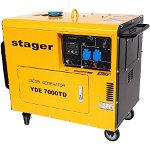 Generator insonorizat STAGER YDE7000TD 1158007000TD,diesel, monofazat, 5 kW, 18 A, 3000 rpm, STAGER