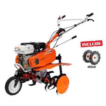 Motosapa pe benzina Ruris Dac 6500K, putere 7 CP, 208 CC, 4 timpi, 2+1 viteze, 29 cm adancime lucru, 83 cm latime lucru,contine roti cauciuc