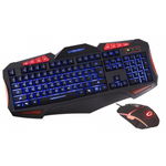 Kit Tastatura + Mouse EGK3000 Iluminata Negru, Esperanza