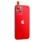 Set 4 protectii sticla camera foto Spigen Optik EZ FIT compatibil cu iPhone 14 / 14 Plus / 15 / 15 Plus Red, Spigen