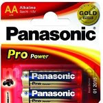 Baterii AA, Panasonic, Pro Power, 1.5 V, 4 bucati