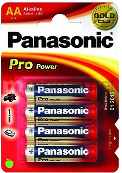 Baterii AA, Panasonic, Pro Power, 1.5 V, 4 bucati