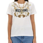 Moschino T-Shirt With Teddy Embroidery WHITE, Moschino