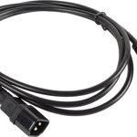 Cablu de alimentare Lanberg IEC 320 C13 - C14, 1,8 m, negru (CA-C13E-10CC-0018-BK), Lanberg