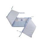 Babyneeds - Aparatoare laterala pentru patut 120x60 cm, Cu umplutura antialergica, Dimensiune 180 x 32 cm, Teddy Play Blue M2