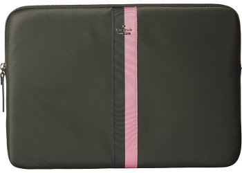 Kate Spade New York Varsity Stripe Nylon Universal Laptop Sleeve Laptop Cases Culoarea Deep Evergreen