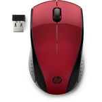 Mouse wireless HP 220 Sunset Red, nano-dongle USB 2,4GHz, ambidextru, autonomie max. 15 luni, 1600 DPI, 3 butoane, baterie AA inclusa, rosu