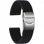 Curea ceas din silicon 20 mm pentru Galaxy Watch 5 Pro 45mm Galaxy Watch 5 Galaxy Watch 4 Galaxy Watch 3 41mm Huawei Watch GT negru