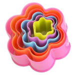 Forme pentru taiat foi de biscuiti, fursecuri, 7 cm, 7 cm, 3 cm - 6 bucati - Floare, Cookstyle