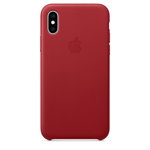 Protectie Spate Apple Leather Case Red MRWK2ZM/A pentru iPhone XS (Rosu)