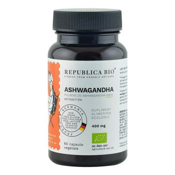 Ashwagandha ecologica, extract 5%, 60 capsule, REPUBLICA BIO